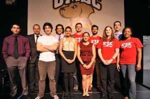Idea Competition Winners (shown left to right). Back row: Josh Massey, Andres Camacho, Joseph Booth, Sabeeh Hameed, Cameron Stalder. Front row: Hashem Kanfash, Luis Queral, Ayushi Aggarwal, Amrita Anand, Bethany Cook, Nicole Dawkins.