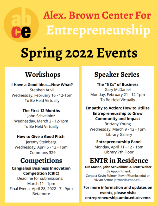 Announcing our Spring 2022 Events