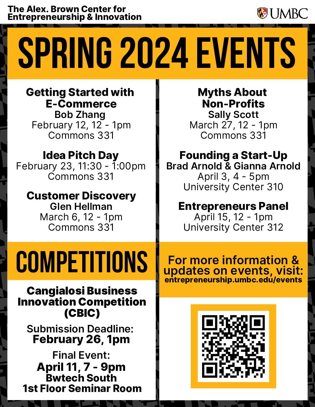 The Spring Events Schedule is HERE!