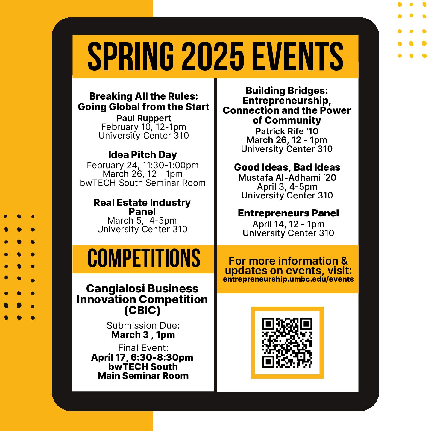 The Spring 2025 Events Calendar is HERE!